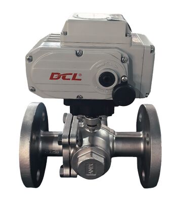 T-type Flanged Three-way Valve Quarter Turn Actuator